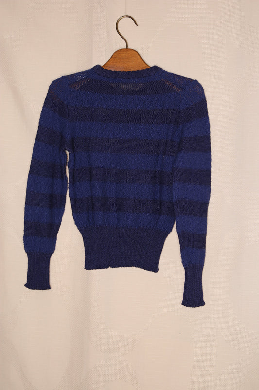 70s Blue striped sweater