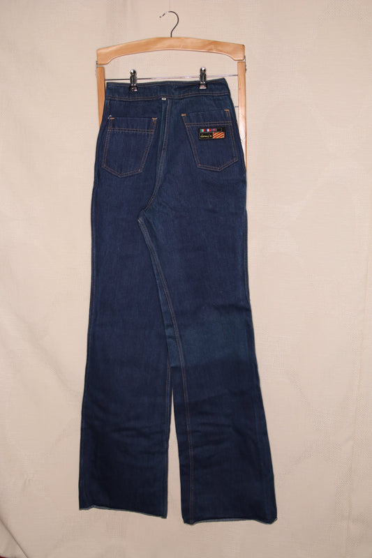 70s Straight jeans with two zippers