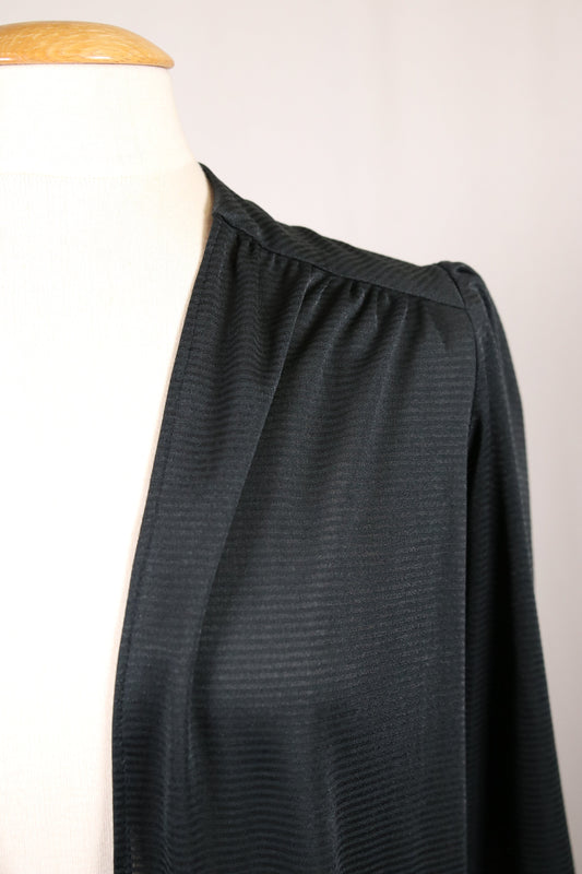 70s navy blue duster cardigan