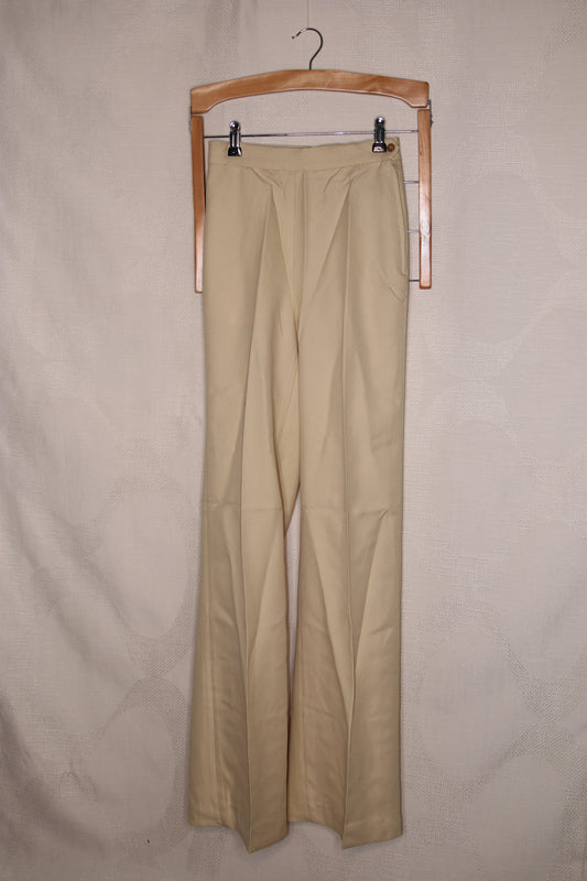 70s Cream flared trousers