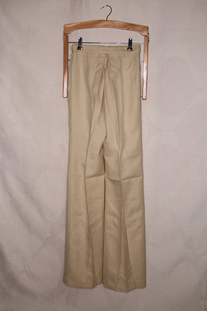 70s Cream flared trousers