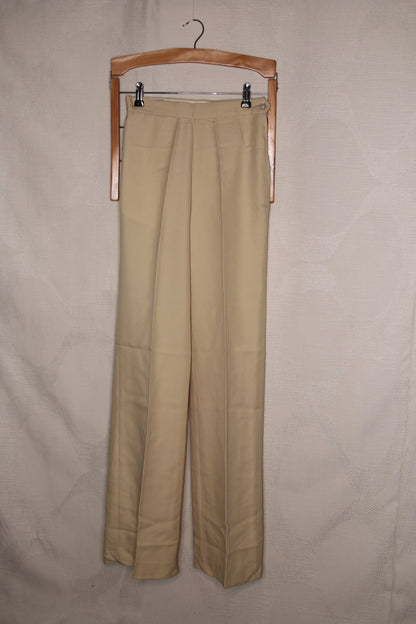 70s Cream flared trousers