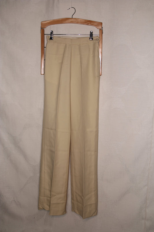 70s Cream flared trousers