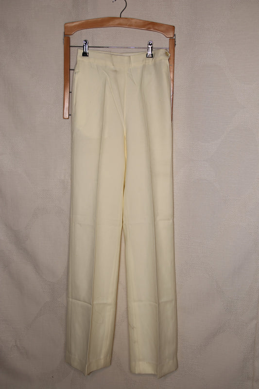 70s Cream flared trousers