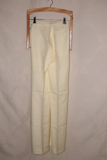 70s Cream flared trousers